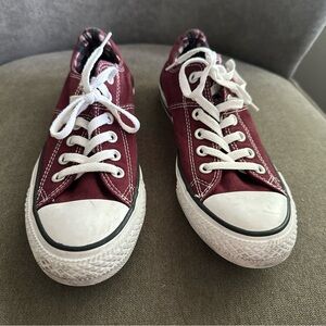 Classic Burgundy Canvas Sneakers